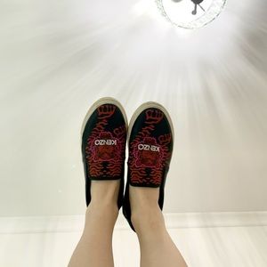 Kenzo leather slip ons